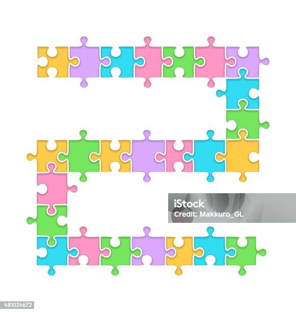 Puzzle Jigsaw Road Infographic Element Isolated On White Stock Illustration - Download Image Now