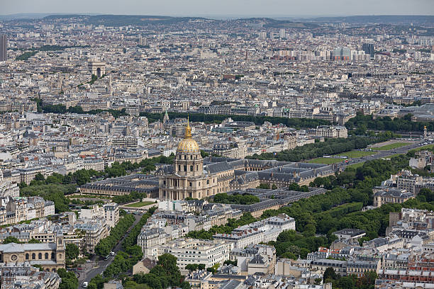 istock Panorama of Paris with Aerial view at Dome des Invalides 481027136