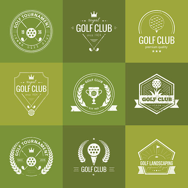 golf club - golf club golf iron isolated stock-grafiken, -clipart, -cartoons und -symbole