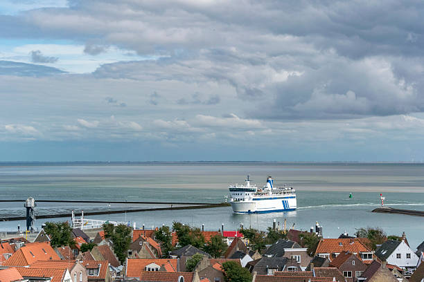 istock Ferry arriving at the island of Terschelling 481028562