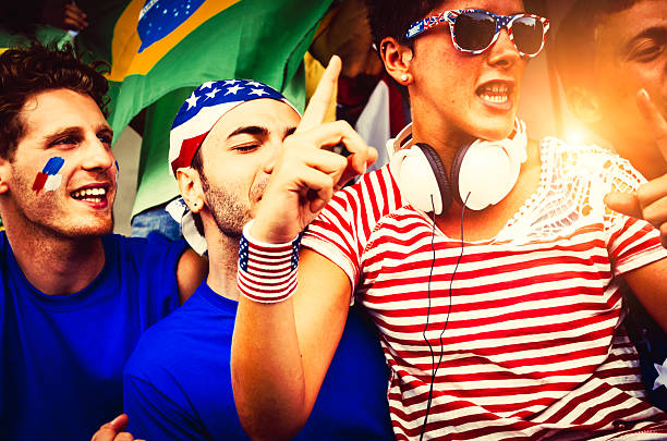 istock Fans of different nations at the stadium together 481028995