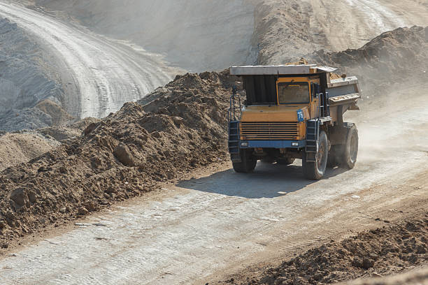 istock quarry dumptruck working in a coal mine 481029226