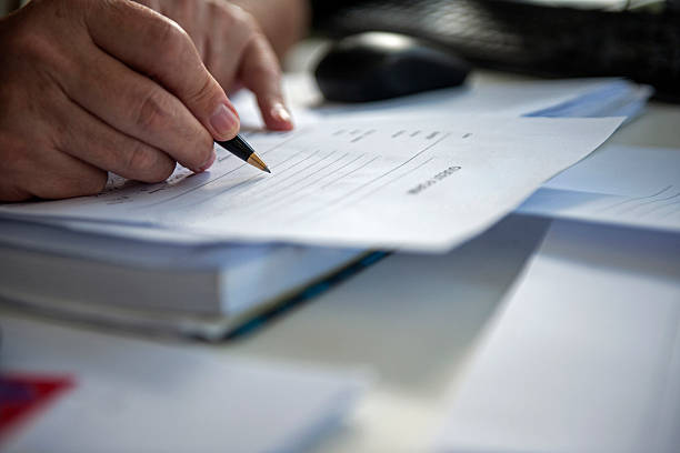 istock Business person is writing business notes 481030511