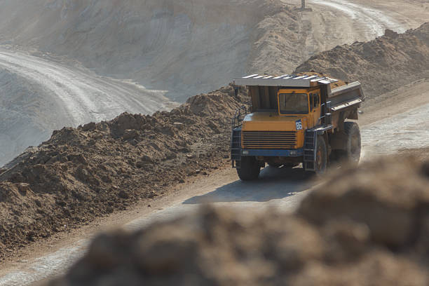 istock quarry dumptruck working in a coal mine 481032140