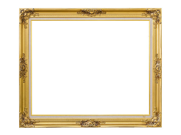 istock Gold louise photo frame over white background,isolated object 481034514