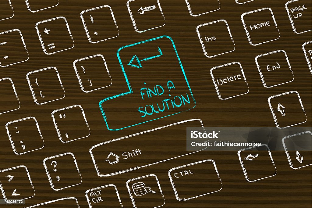 Computer Keyboard With Solution Key Computer Keyboard With Special Key Find A Solution Stock Photo ...