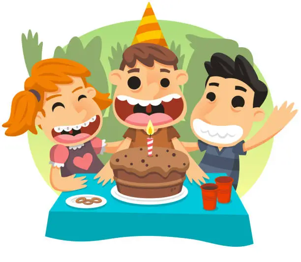 Vector illustration of Children Birthday Party