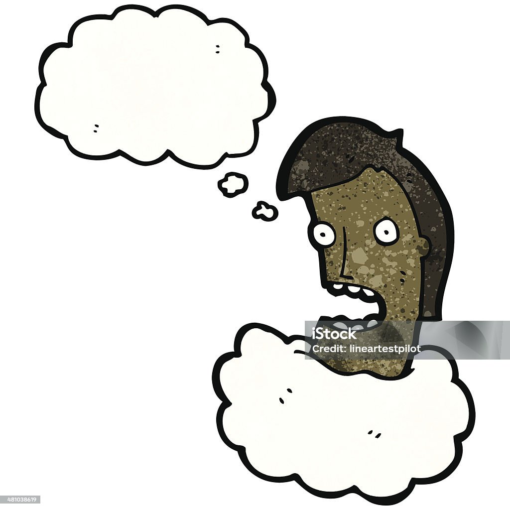 Head In Clouds Cartoon Stock Illustration - Download Image Now - Adult