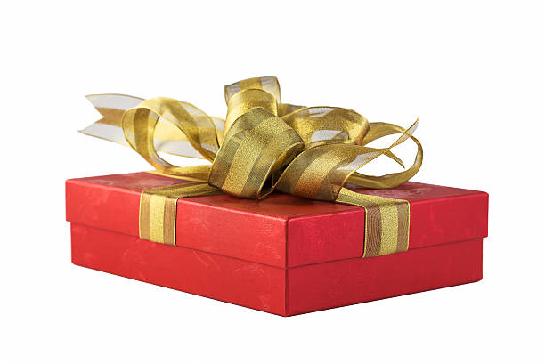 istock gift box with golden ribbon 481039121