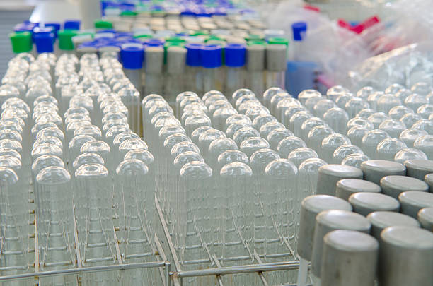 istock Glassware in a chemistry laboratory for researchers. 481040033