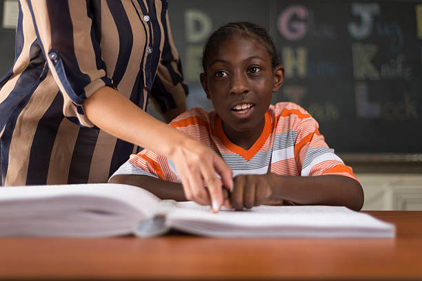 Enfant apprendre en Braille - Photo