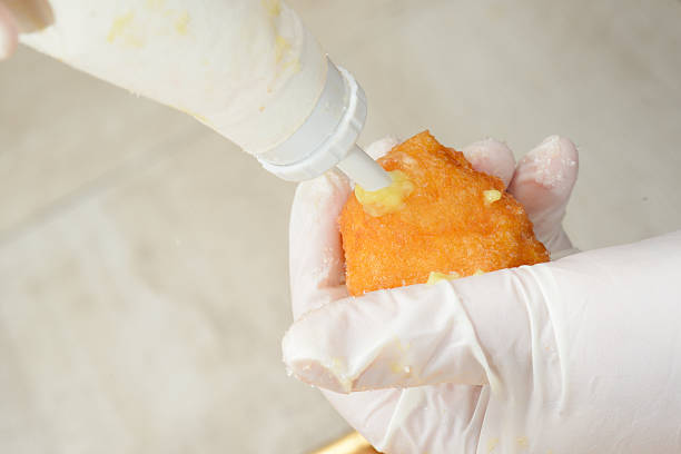 istock Preparation of pancakes stuffed with custard 481044029