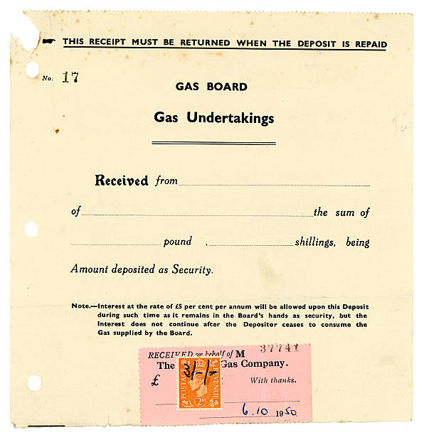 istock Old British Gas Board receipt, 1950 481046835