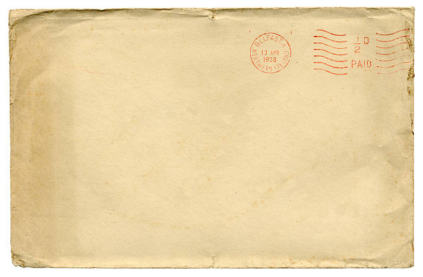 Old envelope from Belfast, 1938 stock photo