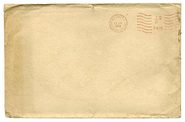 старый конверт от белфаст, 1938 - old envelope стоковые фото и изображения