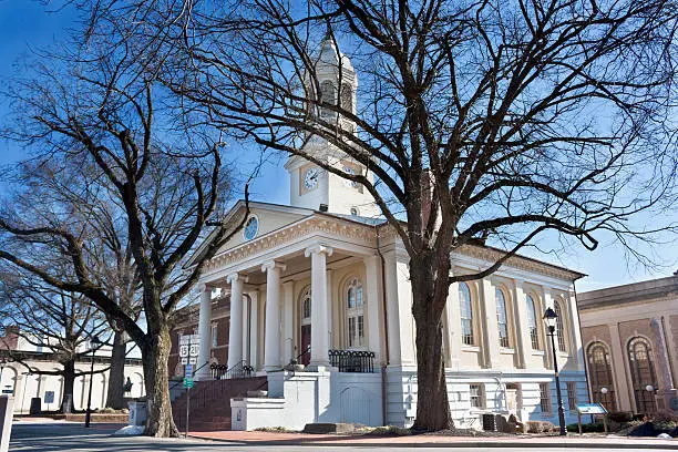 Warrenton Courthouse in Old Town Warrenton located in Fauquier County, Virginia.