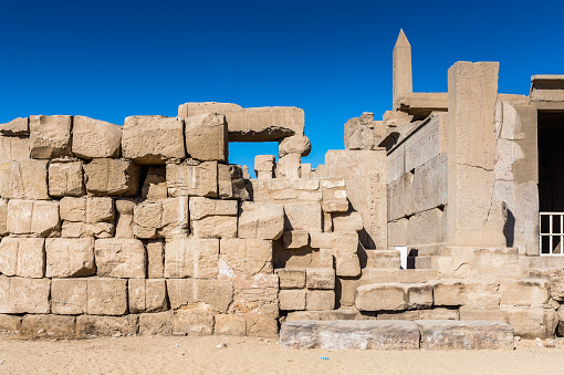 Reamins of the Karnak temple, Luxor, Egypt (Ancient Thebes with its Necropolis). UNESCO World Heritage site