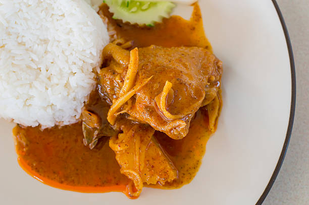 istock Thai food, Chicken massaman curry with  rice 481048359