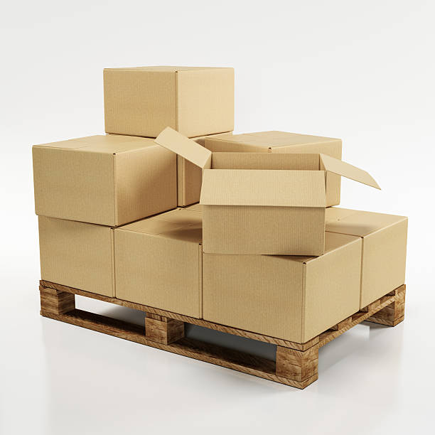istock Cardboard boxes on wood pallet 481048970