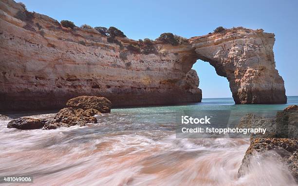 Algarve Beach Natural Arch Stock Photo - Download Image Now - 2015, Albufeira, Algar de Benagil