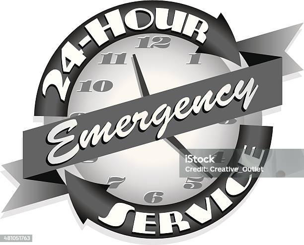 Emergency Operations Clock Emergency Heading Stock Illustration - Download Image Now - 24 Hrs ...