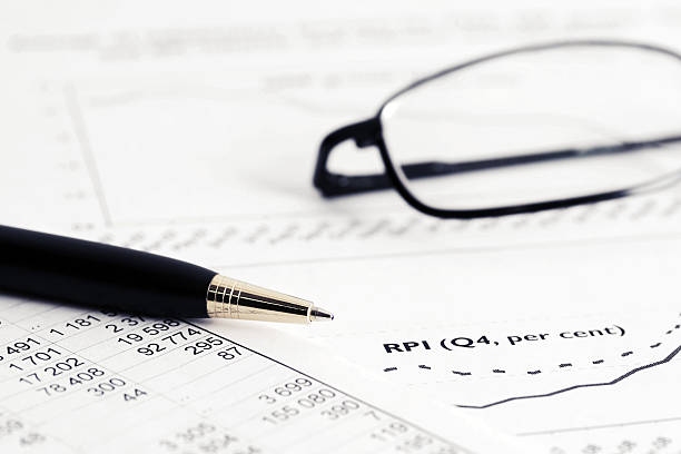 istock Financial accounting stock market graphs analysis 481055014
