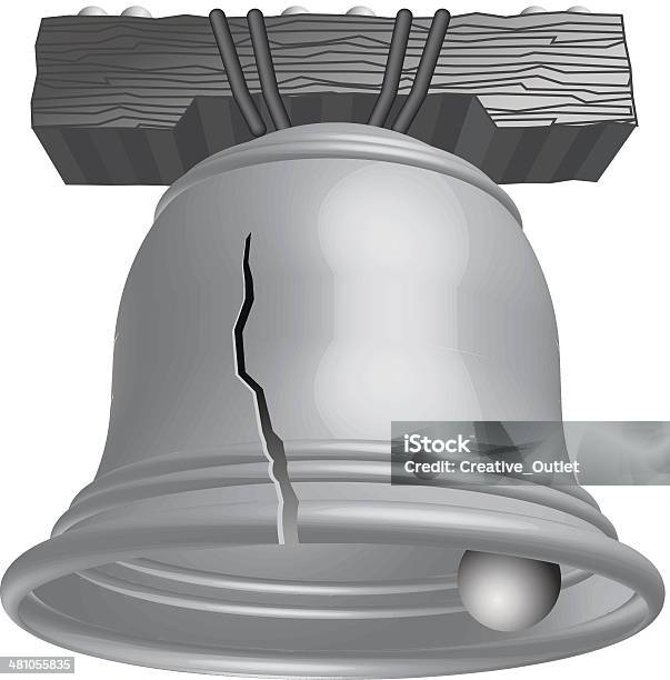 Bell Stock Illustration - Download Image Now - Liberty Bell - Philadelphia, 2011, Black And White