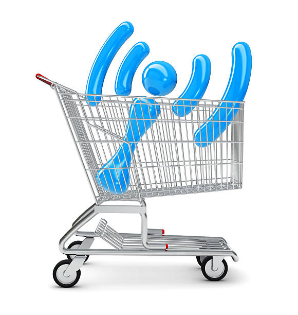 istock Wi-fi sign in shopping cart 481056638