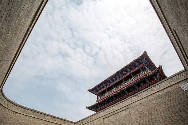 Chinese ancient citywall and city gate tower