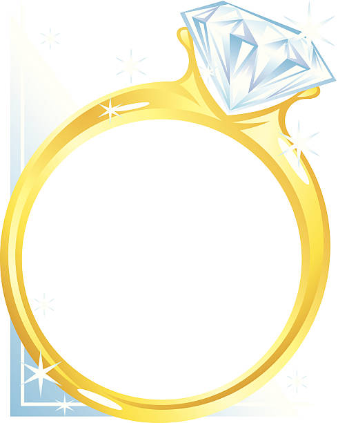 illustrazioni stock, clip art, cartoni animati e icone di tendenza di anello di diamanti frame c - 2011