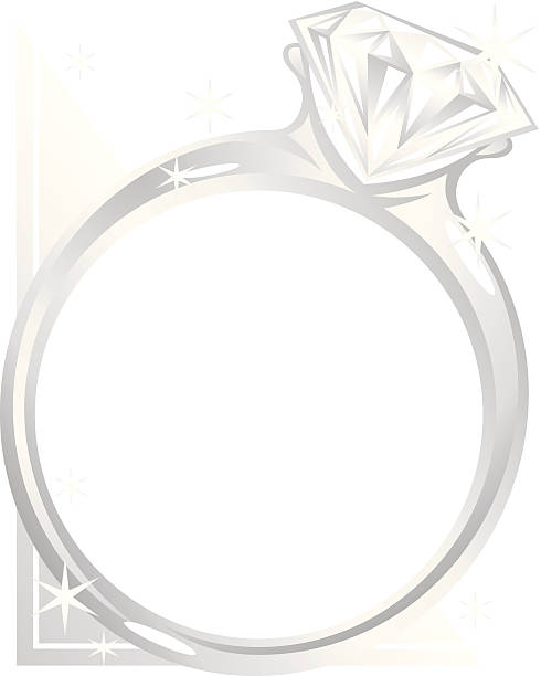 Diamond Ring Frame Diamond Ring Frame diamond ring clipart stock illustrations