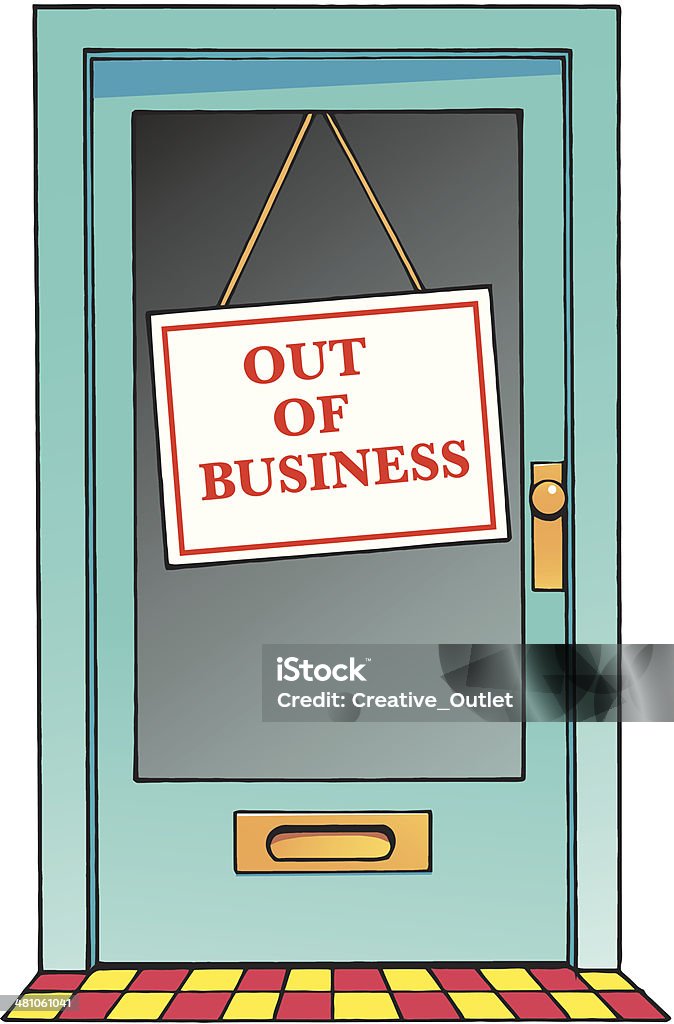 Porta di C - arte vettoriale royalty-free di Going Out Of Business - Espressione inglese