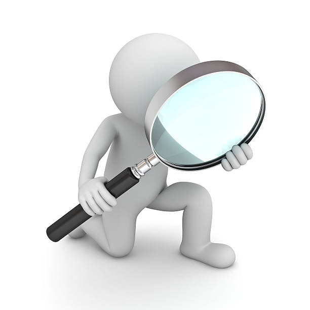 istock 3d man holding magnifying glass searching 481061126