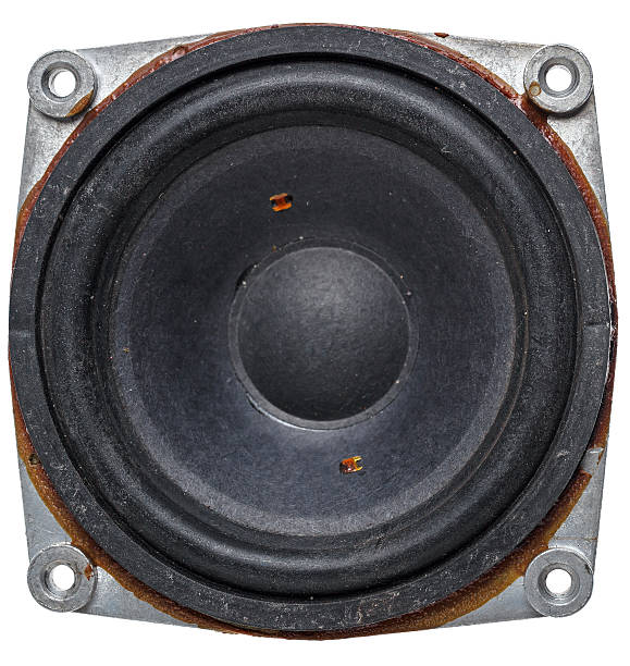 istock Old acoustic speaker, isolated on a white background 481061135
