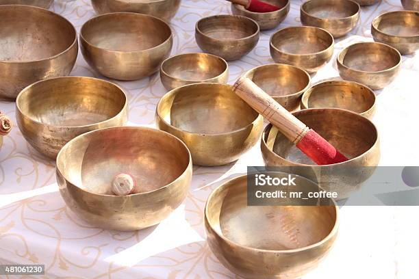 Singing Bowls Stock Photo - Download Image Now - Rin Gong, Tibet, 2015