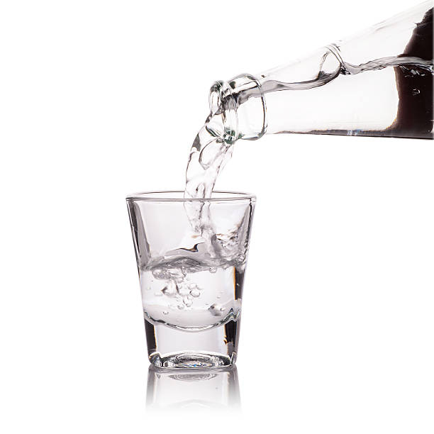 istock Glass of vodka isolated on white 481062866