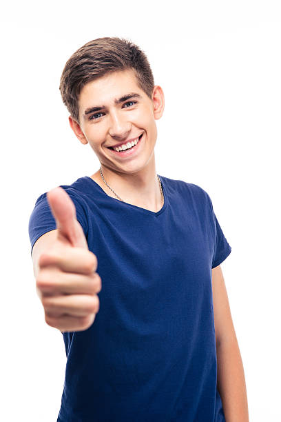 istock Happy casual man showing thumb up 481063534