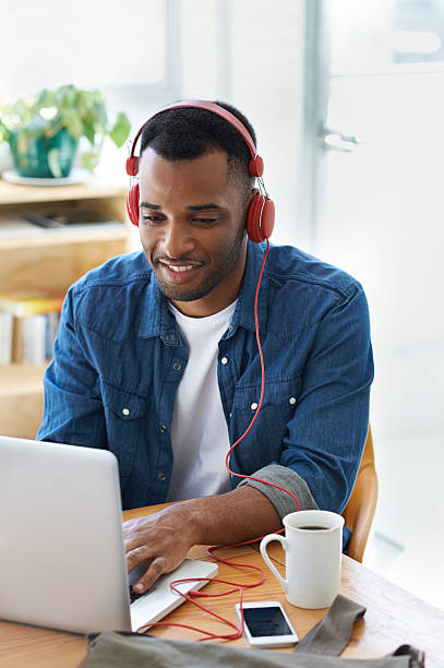 istock Letting the music inspire his work 481063617