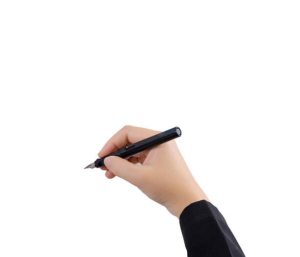 istock Hand writing isolated on the white background. 481064188