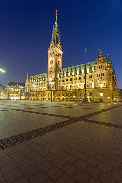 istock The townhall in Hamburg at night 481065465