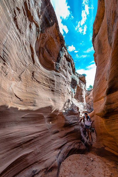 istock Girl Hiker in Peekaboo Gulch 481066624