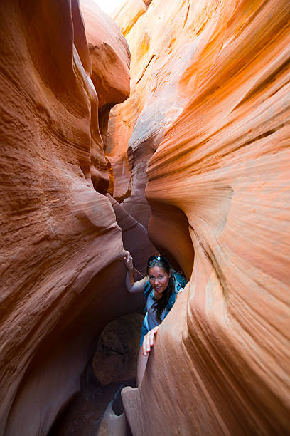 istock Girl Hiker in Peekaboo Gulch 481066628