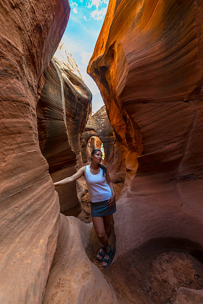 istock Girl Hiker in Peekaboo Gulch 481066632