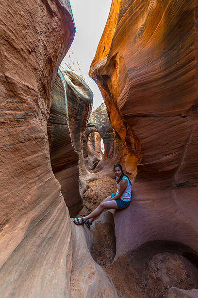 istock Girl Hiker in Peekaboo Gulch 481066636