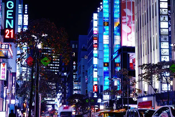 Neon of downtown Ginza