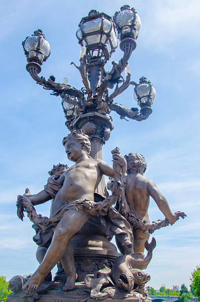 istock Sculptures on the bridge Pont Alexandre III in Paris 481067734