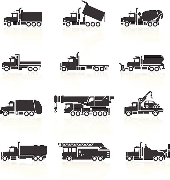 Vector illustration of Truck Icons Set