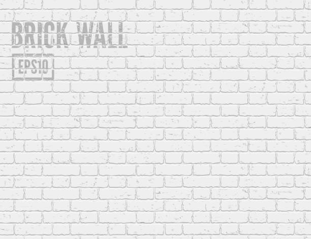 illustrations, cliparts, dessins animés et icônes de mur de briques blanches - wall brick backgrounds textured effect