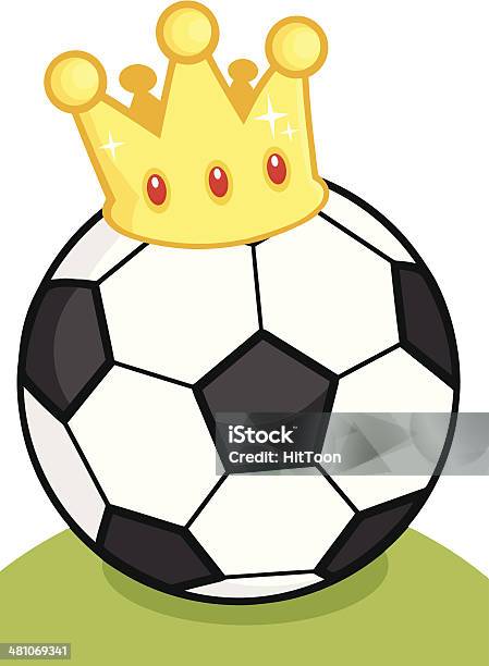 Soccer Ball With Crown Stock Illustration - Download Image Now - Cartoon, Clip Art, Color Image