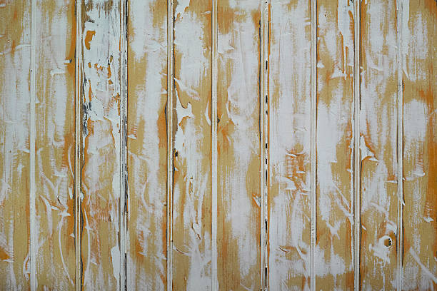 istock Old Pinewood Painted With Primer To Get Ready To Paint 481069484